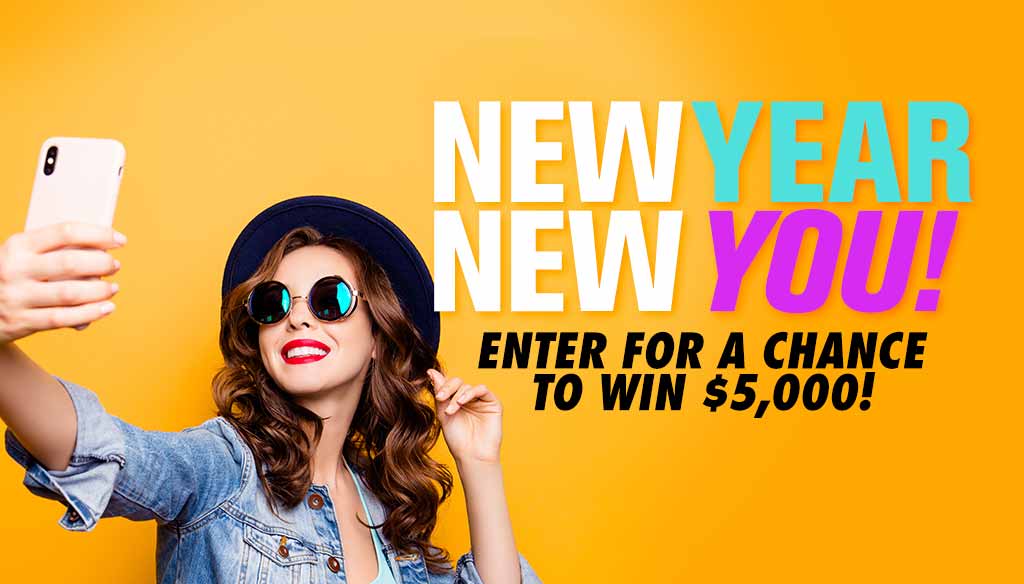 Enter for your chance to win $5,000 for New Year, New You!